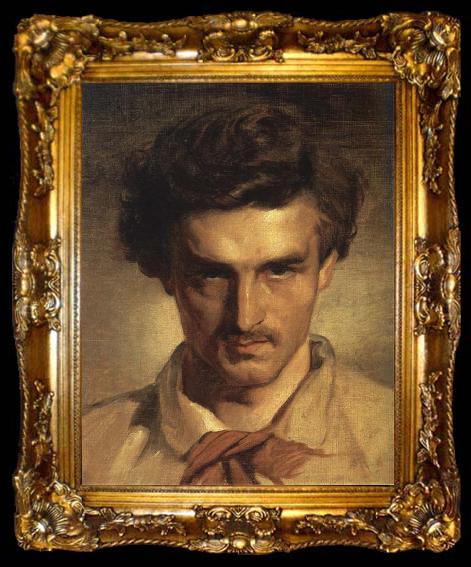 framed  Anselm Feuerbach Self-Portrait, ta009-2